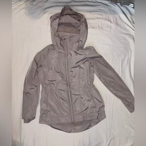Grey/purple light weight windbreaker jacket